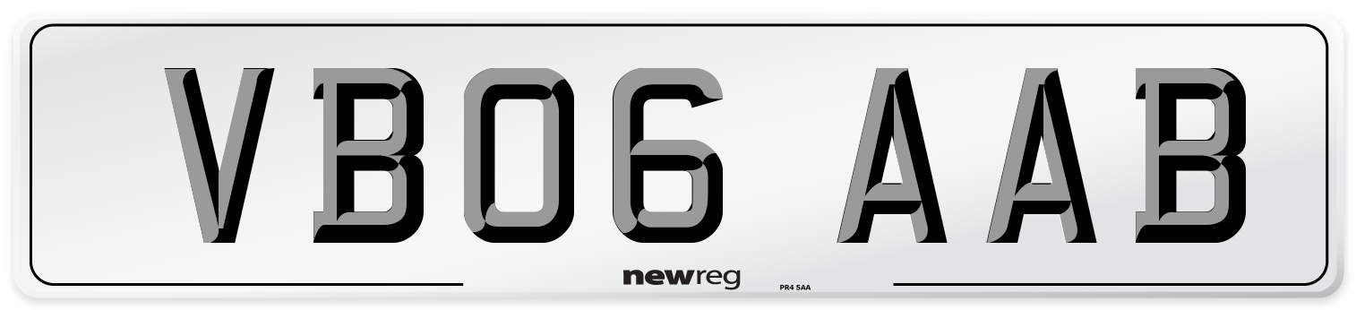 VB06 AAB Number Plate from New Reg